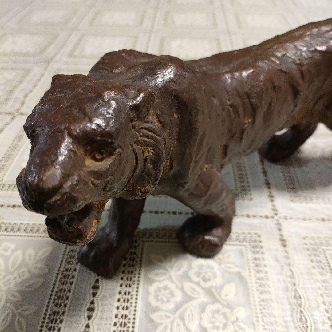 ブロンズ製『虎』作家刻印入