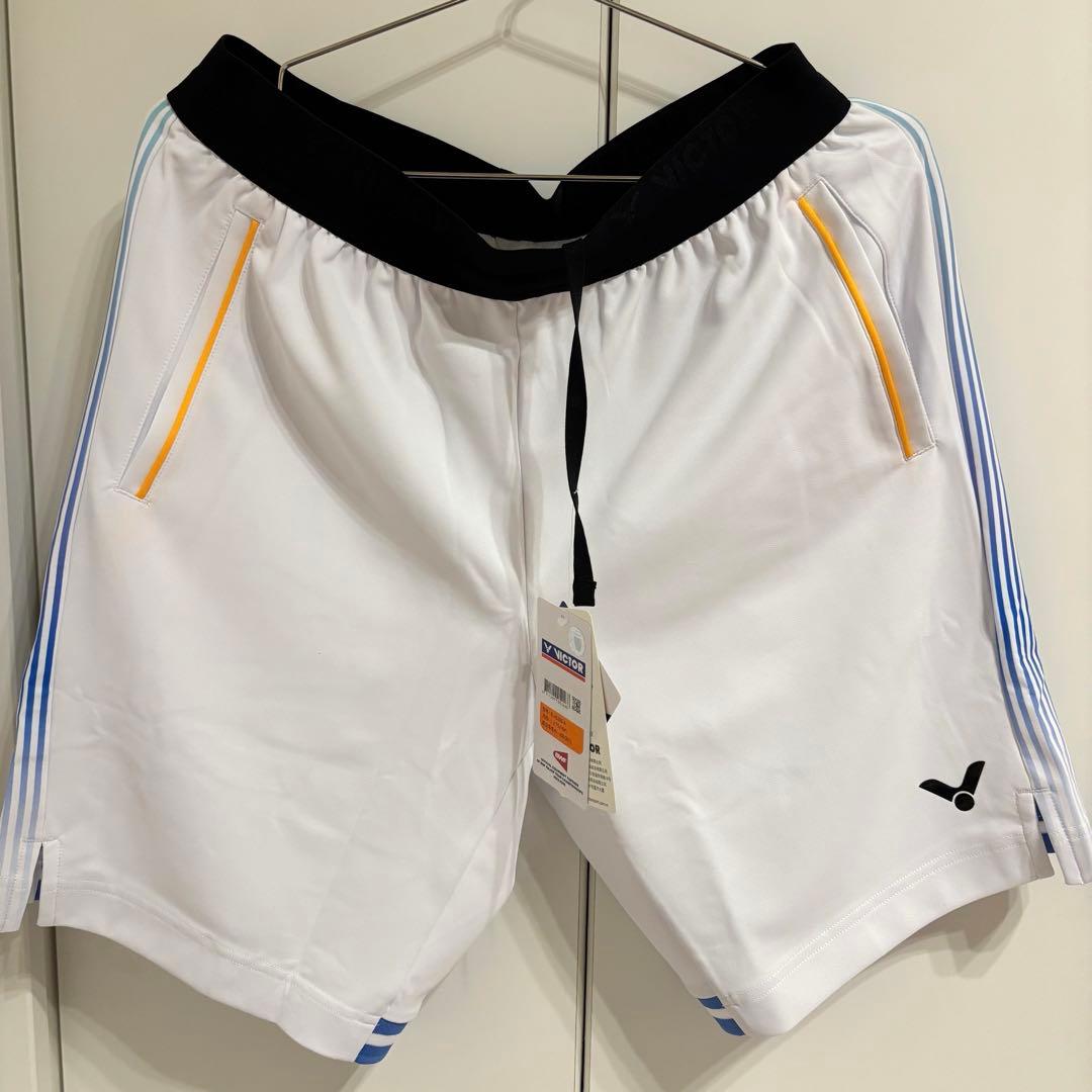 【アントンセン着用モデル】victor ビクターのハーフパンツ Lサイズホワイト