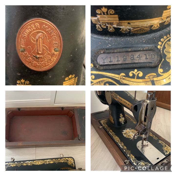 1923年製　スコットランド　クライドバンク工場　ビンテージ　シンガー　ミシン