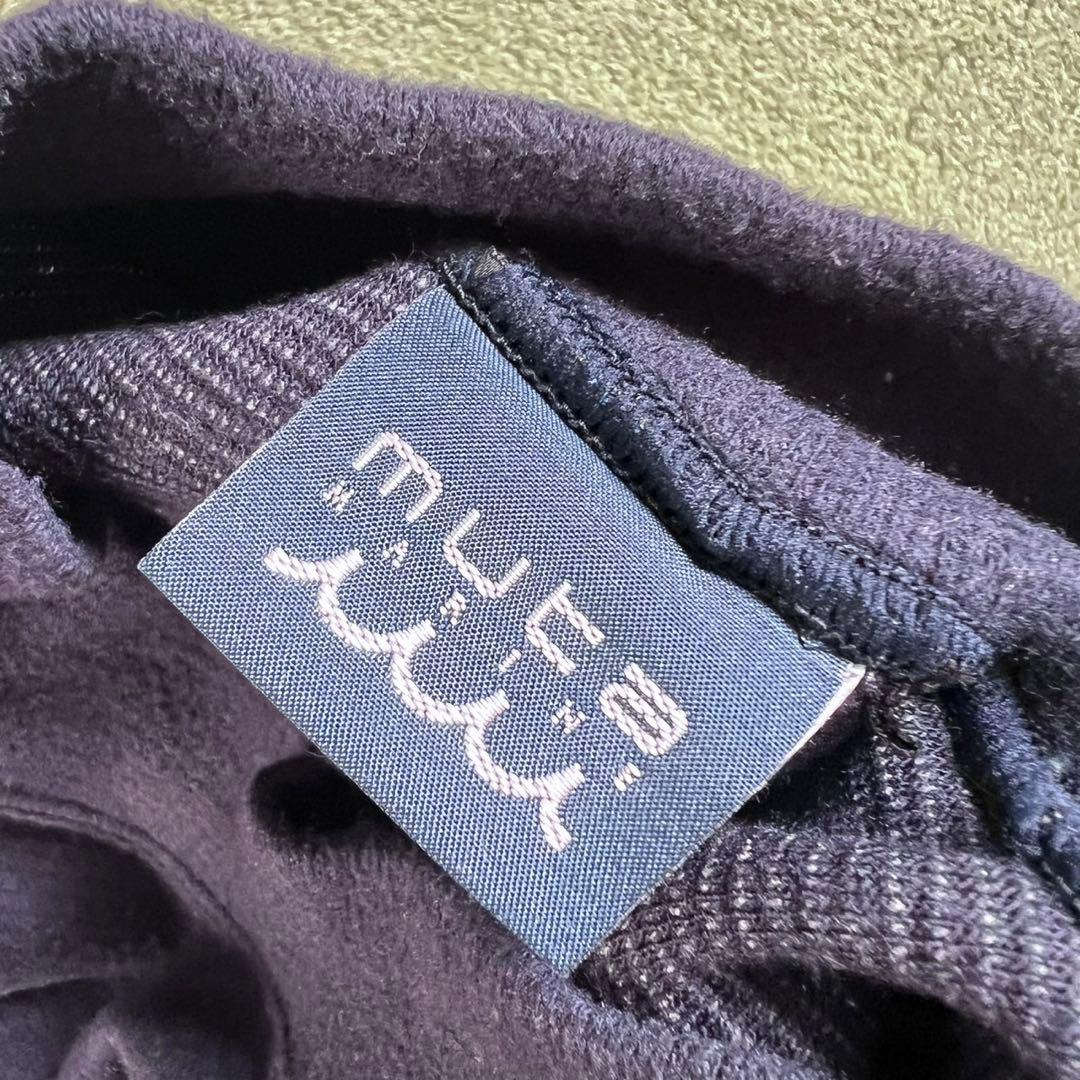 MUTA MARINE ムータマリン　モックネック　長袖　メンズ　ロゴ　ネイビー