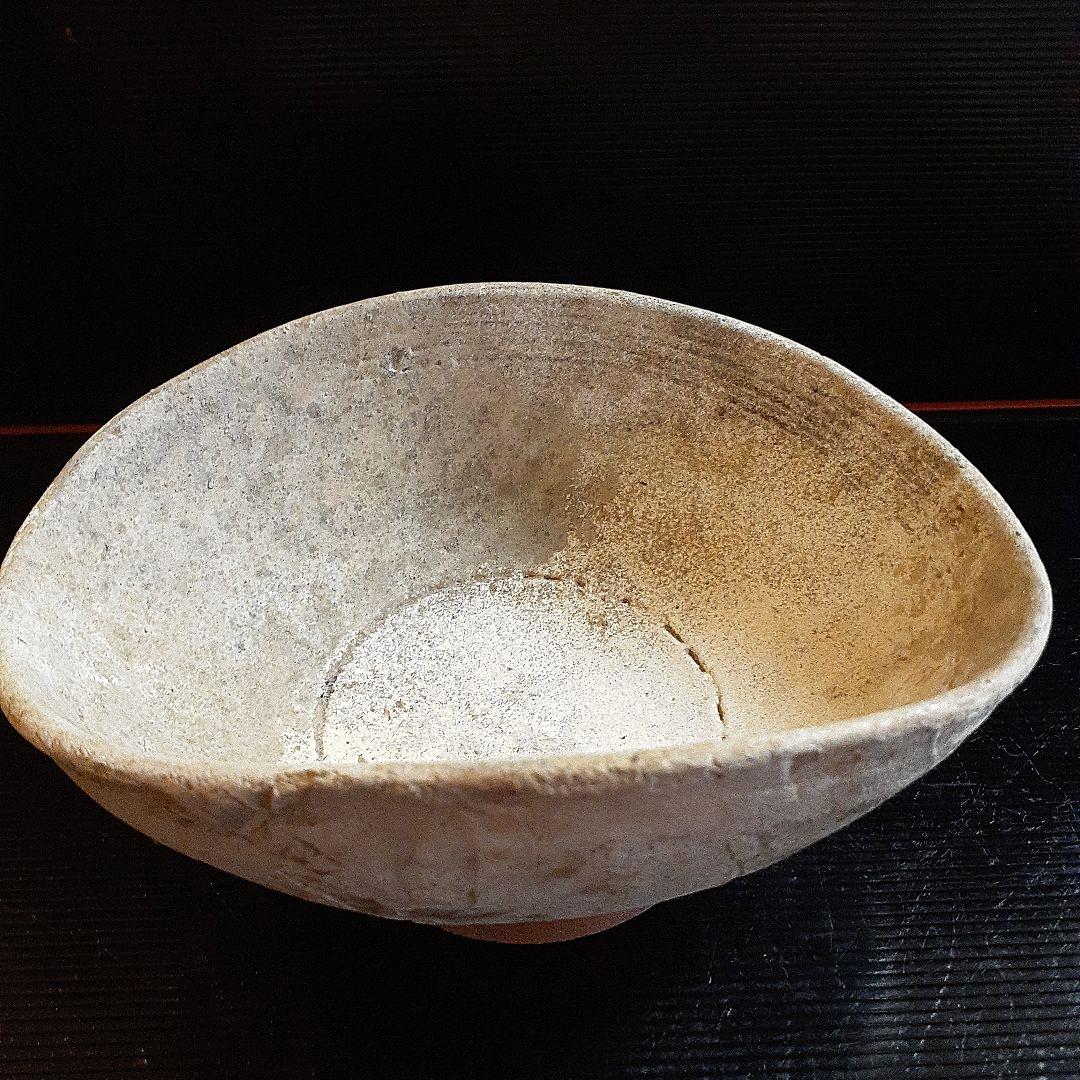 発掘品古い自然灰秞お茶椀