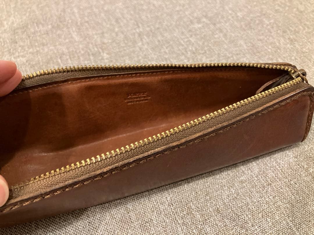 PORTER レザー ペンケース ブラウン