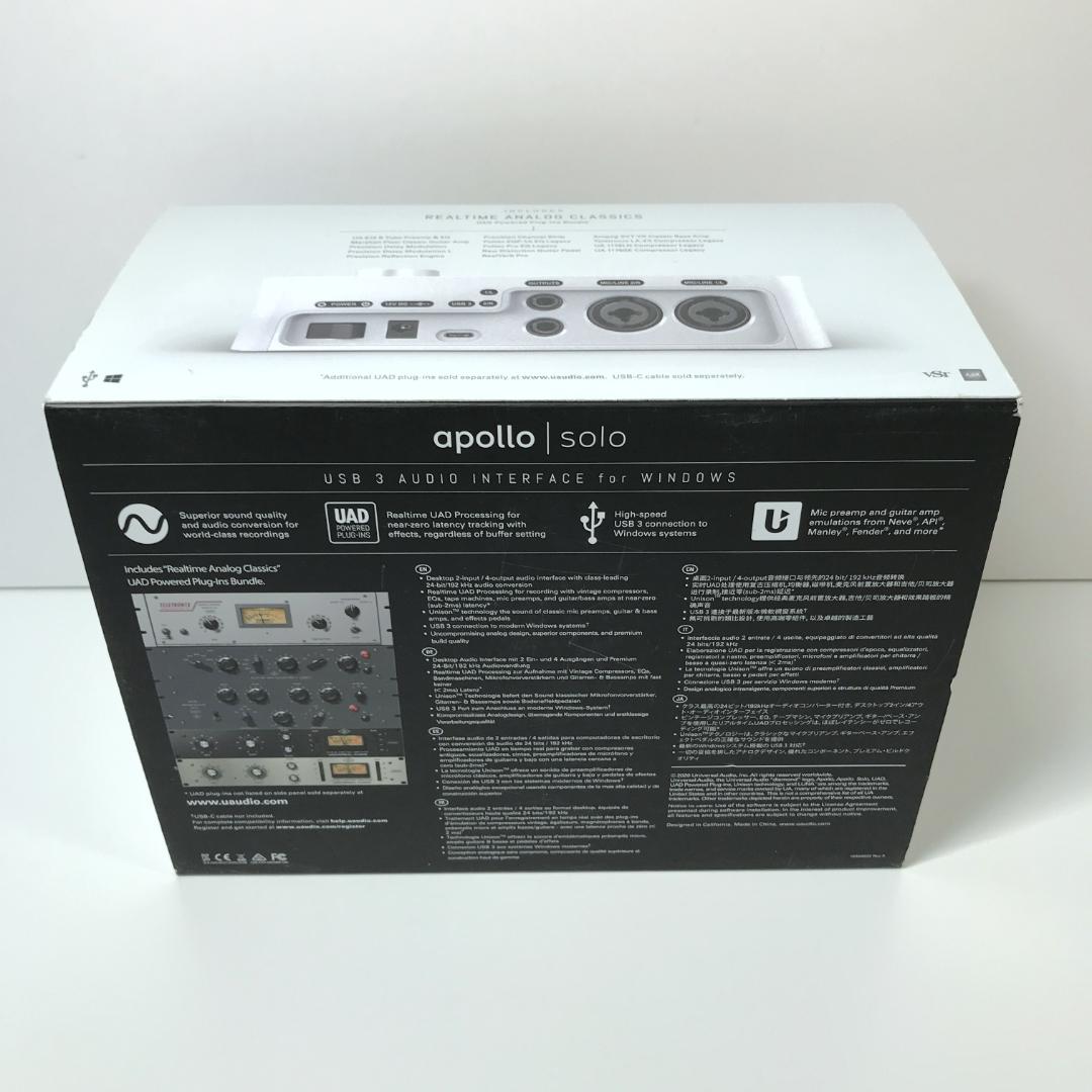 【美品】Universal Audio Apollo Solo USB Win