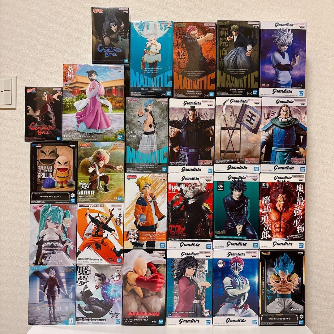新品未開封 フィギュア25種 呪術廻戦・キングダム・ナルト・ワンパンマン・刃牙
