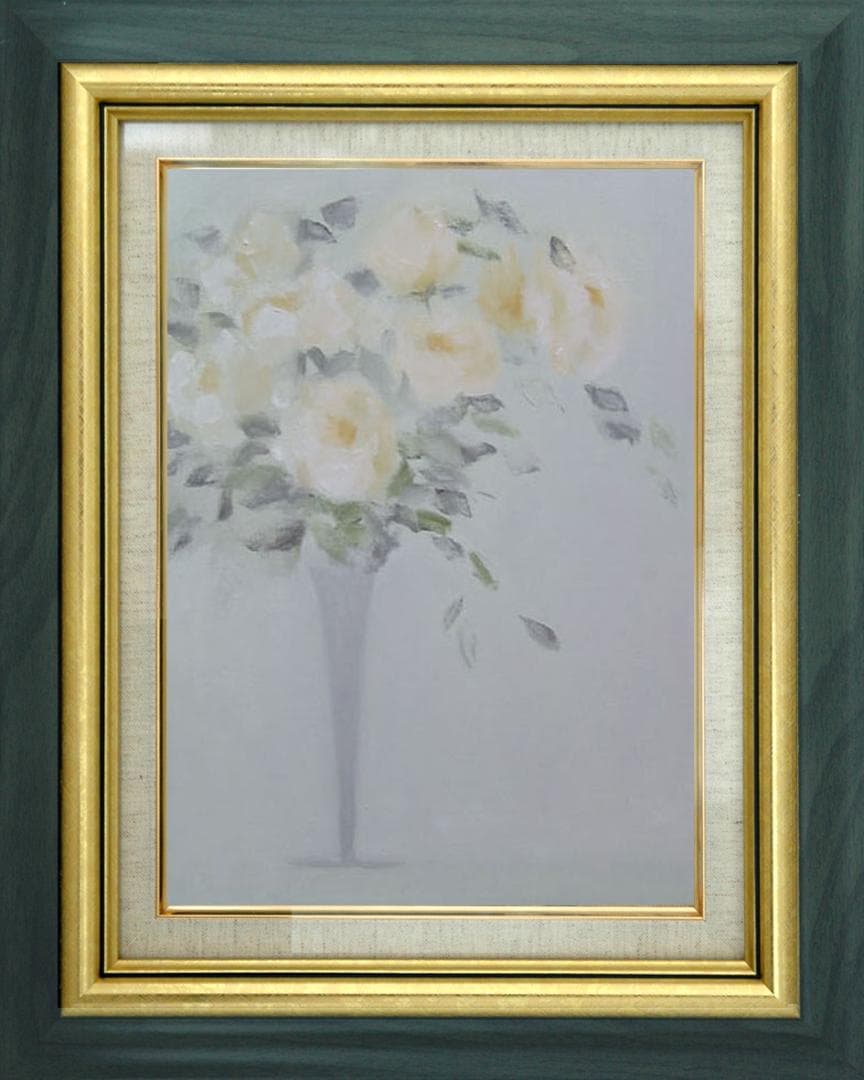 油絵 菅家令子 絵 絵画 インテリア uF6-113302 花