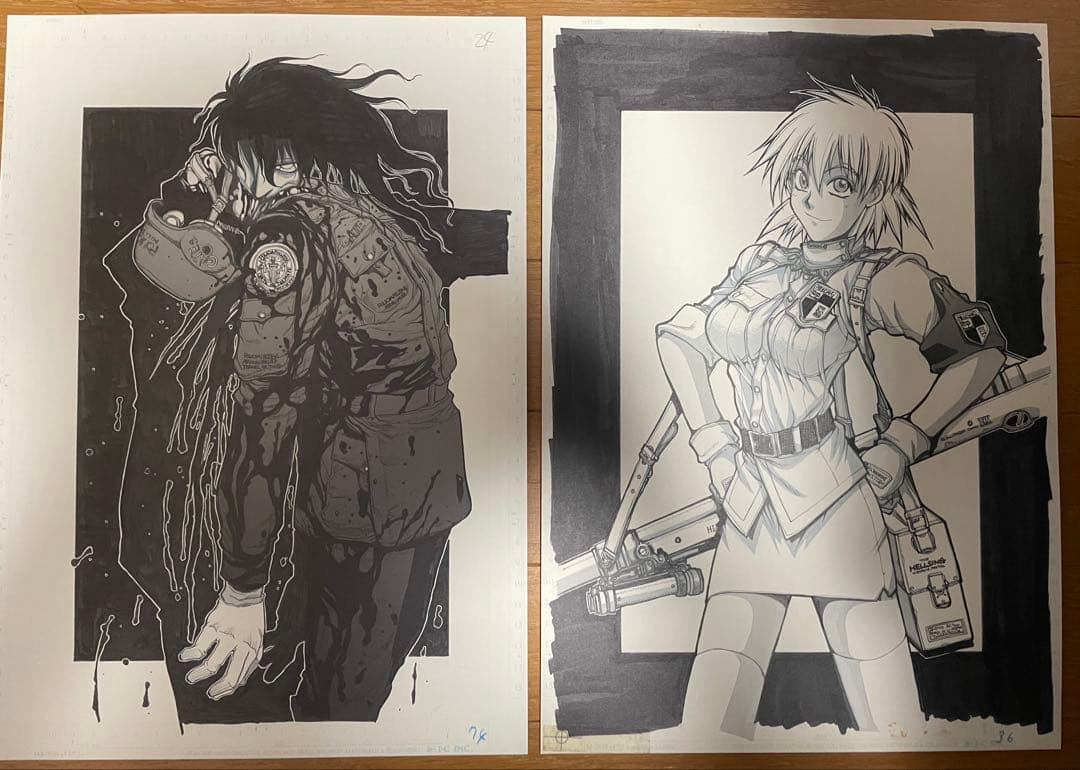 ヘルシング 20周年記念複製原画 王立国教騎士団セット40枚セット