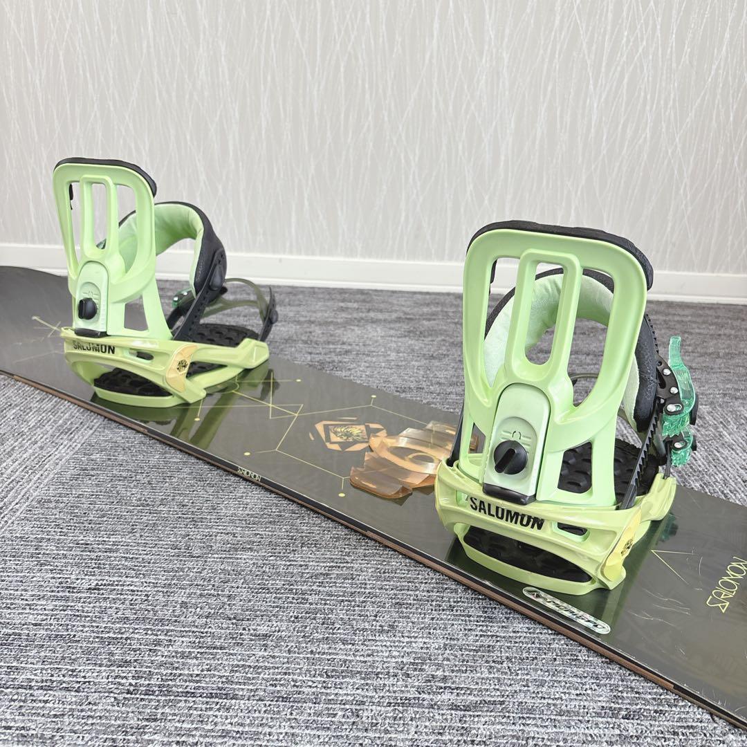 64超豪華❗️サロモン メンズスノーボードセット★スノボ147cm+ビン付
