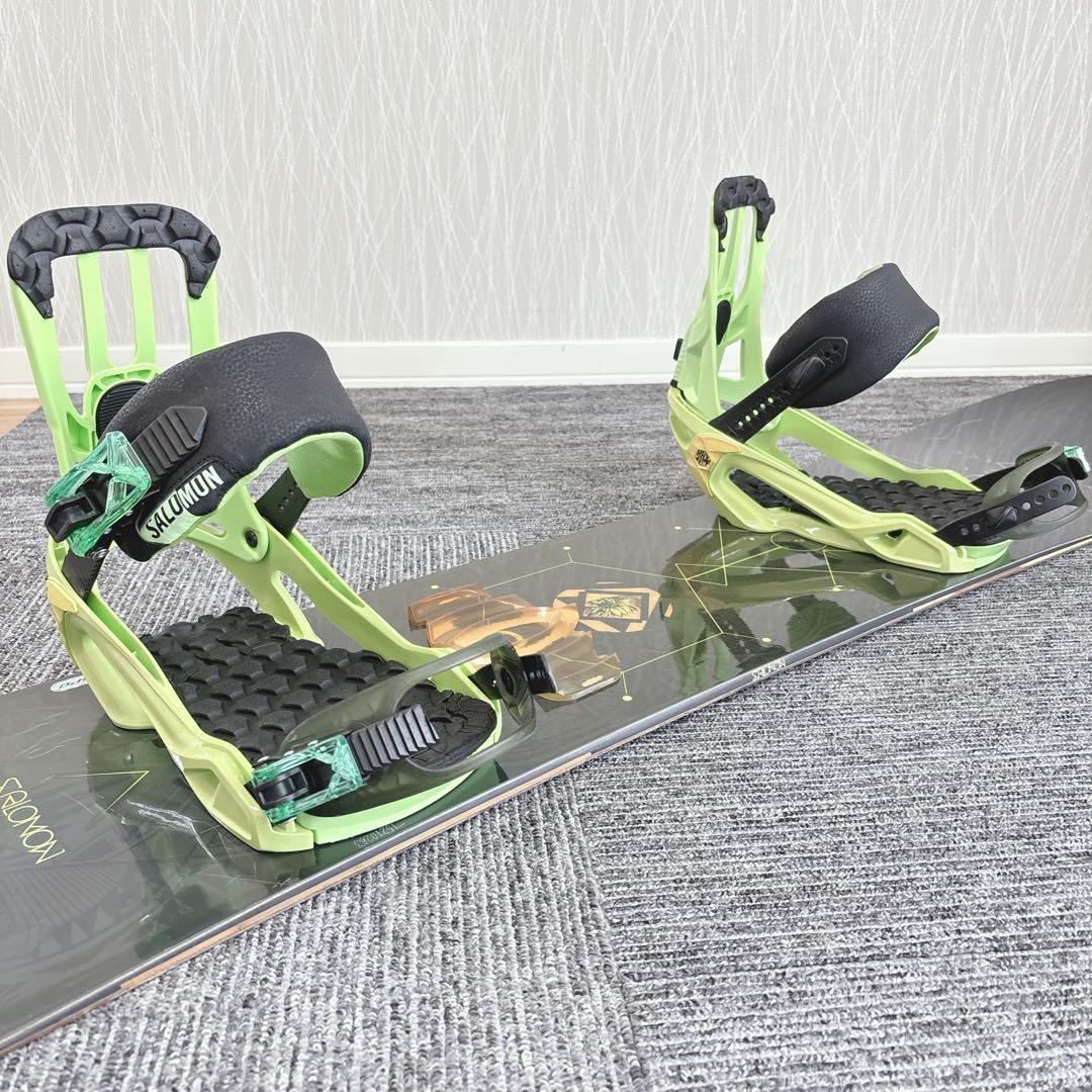 64超豪華❗️サロモン メンズスノーボードセット★スノボ147cm+ビン付
