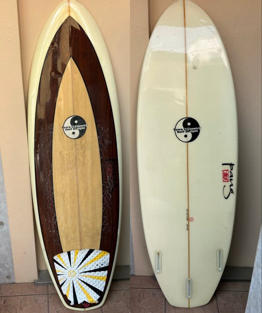 か*こ様 タウカン グレンパングシェイプ 小波用サーフボード 5'4\