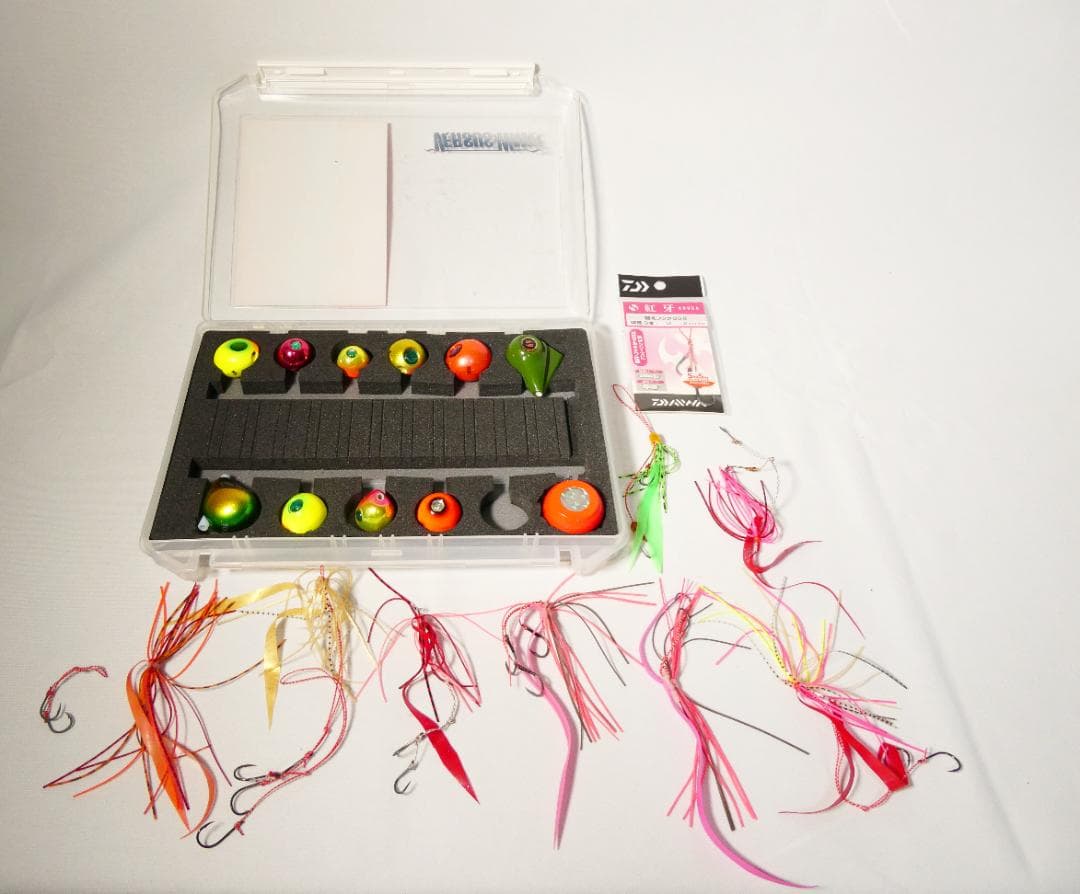 タイラバ 11個セット タングステン ハヤブサ フリースライド ケース付