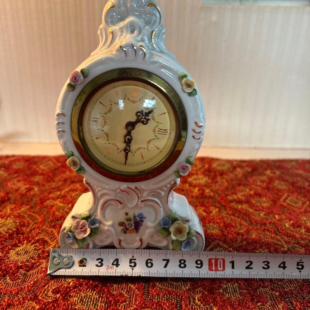 Sandizell Dresden ヴィンテージマントル時計　フローラル