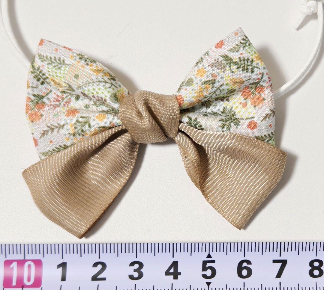 ペット用　トリミングチョーカー　1月　白くま　雪の結晶　リボン　シロクマ