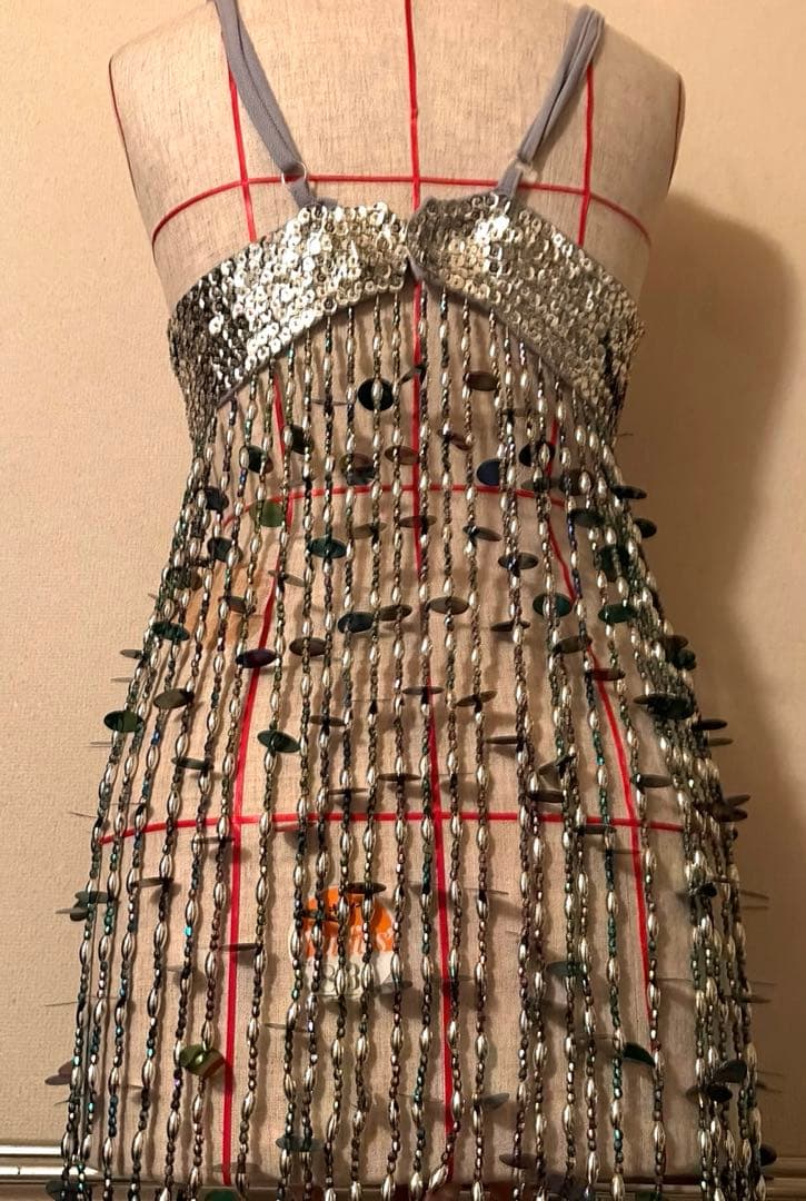 ダンス衣装　飾り付きトップブラ衣装