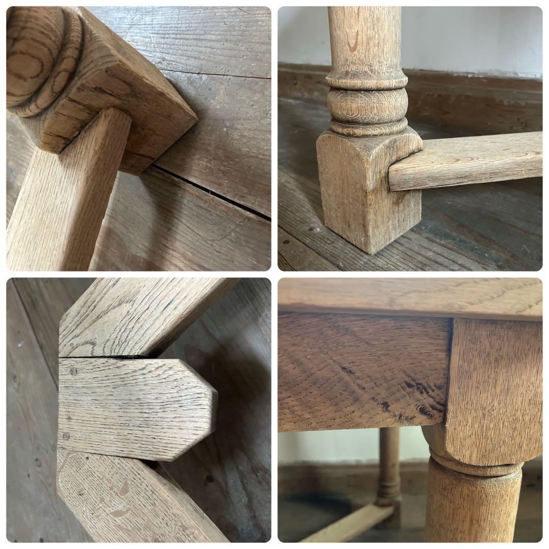 フランスアンティーク オーク剥離 コンソールテーブル 壁付 店舗什器　40-Ｂ