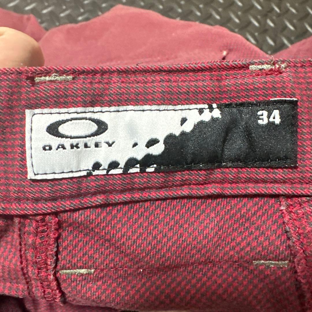 【ゴルフ】OAKLEY バーガンディ ストレートパンツ