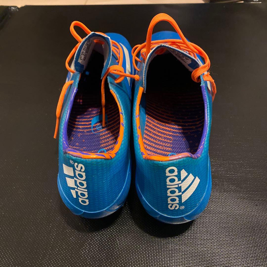 adidas サッカーシューズ スパイク 青/オレンジ