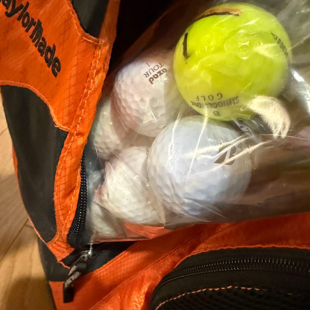 TaylorMade キャディバッグ スタンド付き オレンジ/ブラック