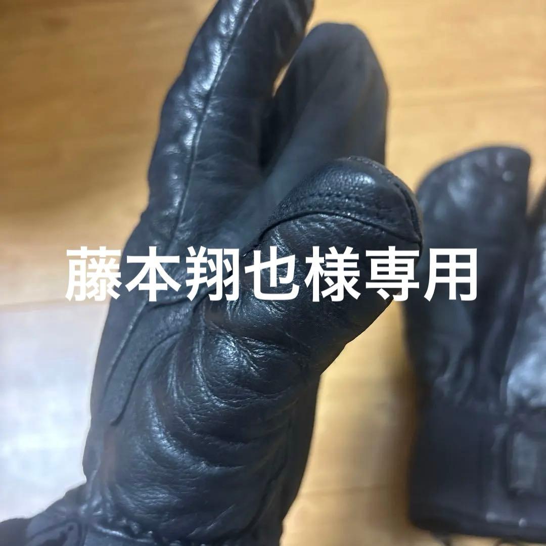 Hestra レザー ミトングローブ 黒