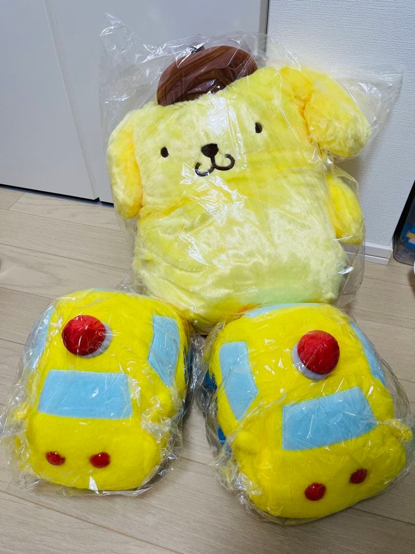 希少★新品★サンリオ 特大ぬいぐるみ ギガジャンボ　ポムポムプリン ＋モルカ２体