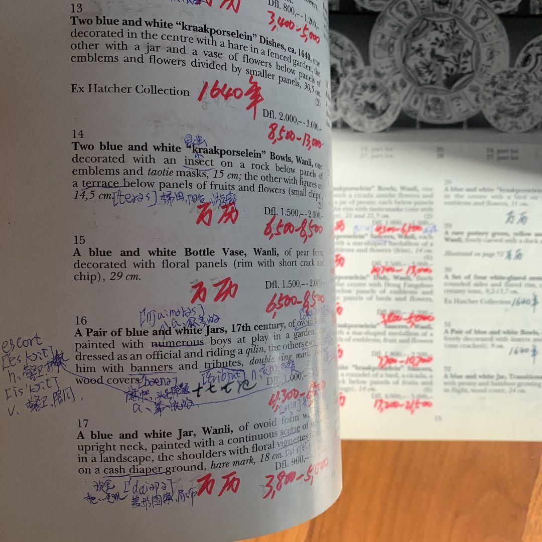 サザビーズ　オークション　競売カタログ　陶磁品　古美術　1995年　春