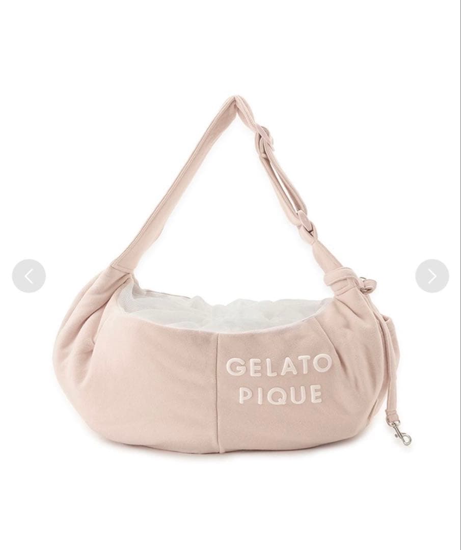 【新品未使用】ジェラートピケスリングキャリーバッグ ピンクベージュ