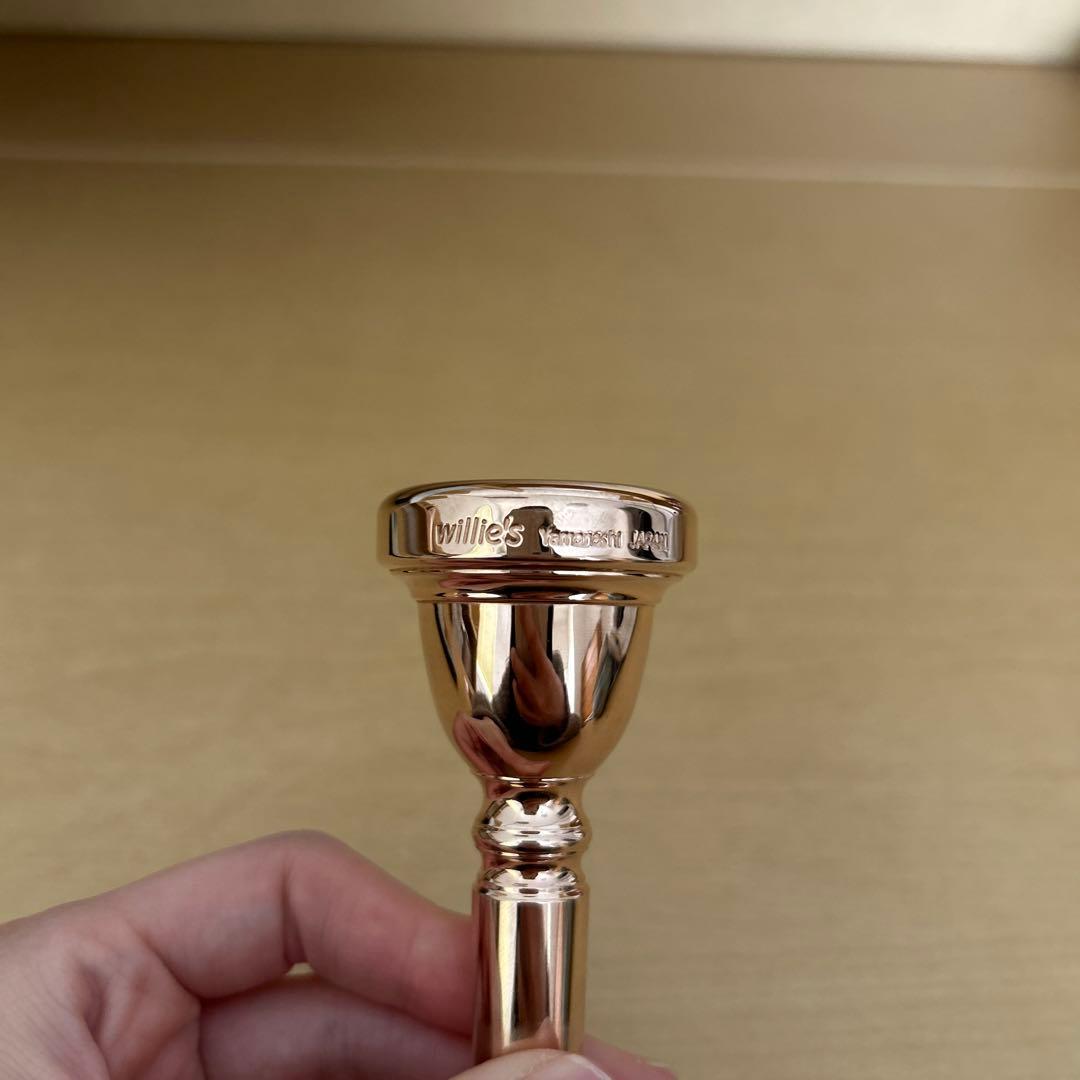 定価5万円美品！willie's ピンクゴールドメッキ　トロンボーンマウスピース