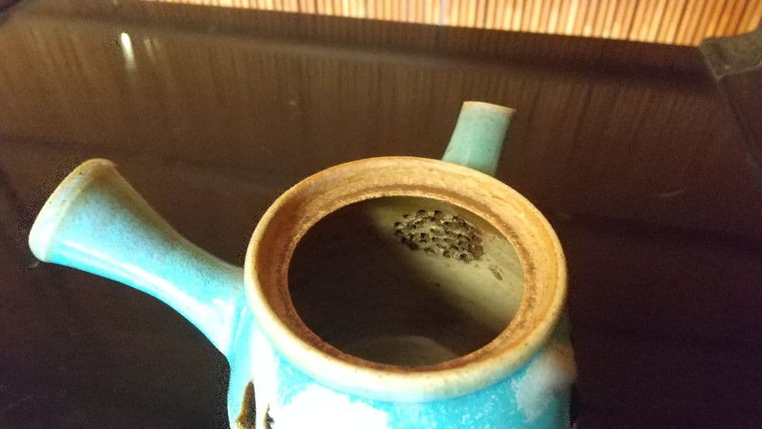 骨董　小ぶりな急須　高さ9cm 昭和初期　 洒落た色合い　濱田庄司か？