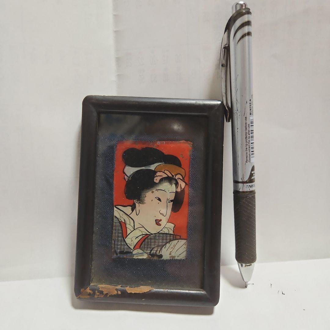 ミニ額入　ガラス絵　浮世絵