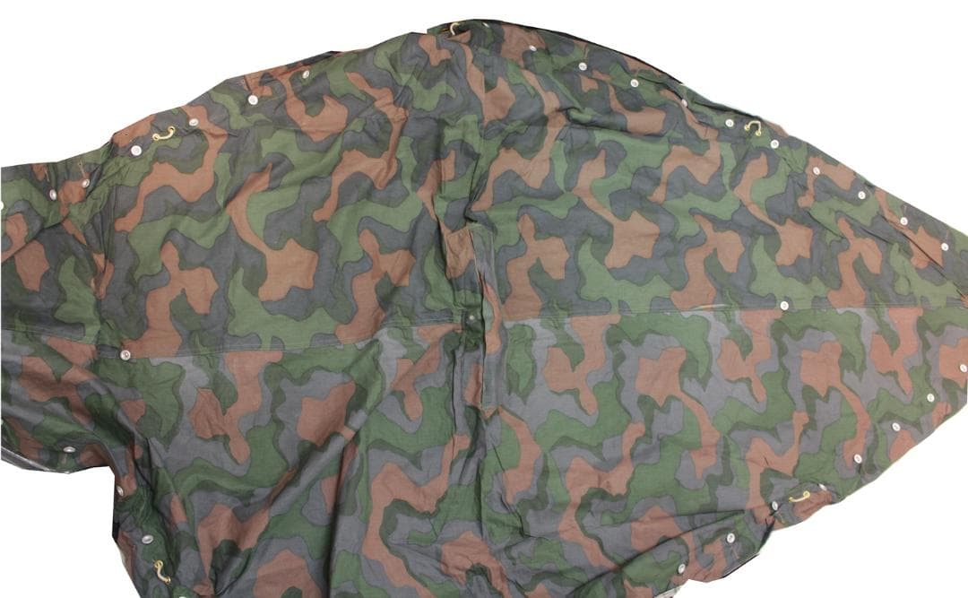 デッドストック ノルウェー軍 テント A カモフラージュ2 軍幕 ポンチョシート