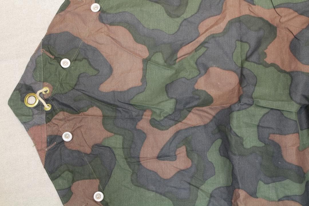 デッドストック ノルウェー軍 テント A カモフラージュ2 軍幕 ポンチョシート