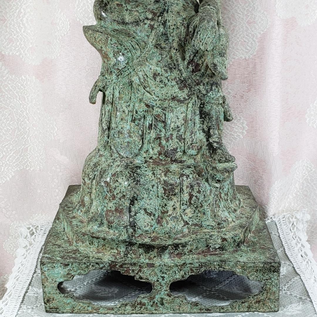 ◆百済仏『方形台座金銅半跏思惟像』仏像◆検）天平仏 飛鳥仏 高麗仏 新羅仏 空海