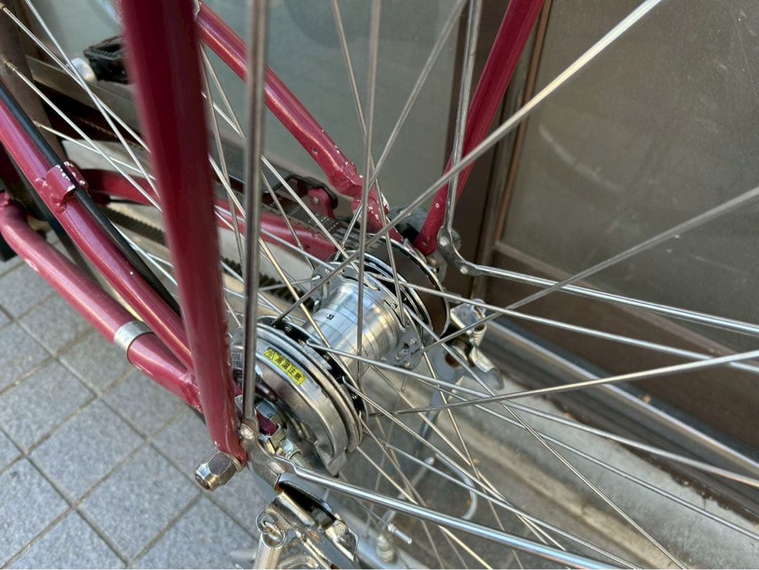 中古電動自転車 ブリヂストン フロンティア26インチ レッド 横浜 №6874