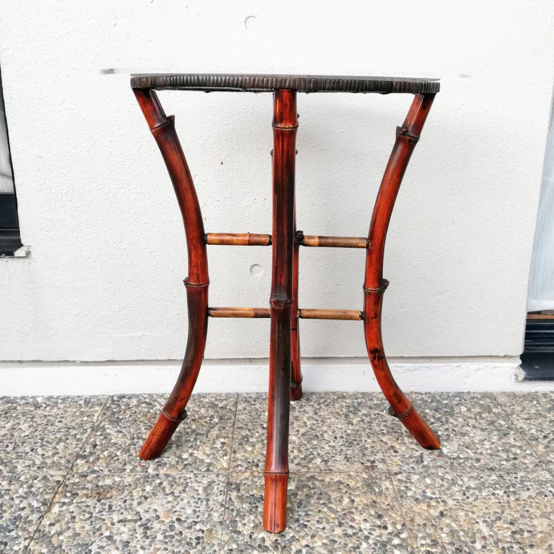 ヴィンテージ 花台 サイドテーブル バンブー 竹 飾り台 レトロ アンティーク