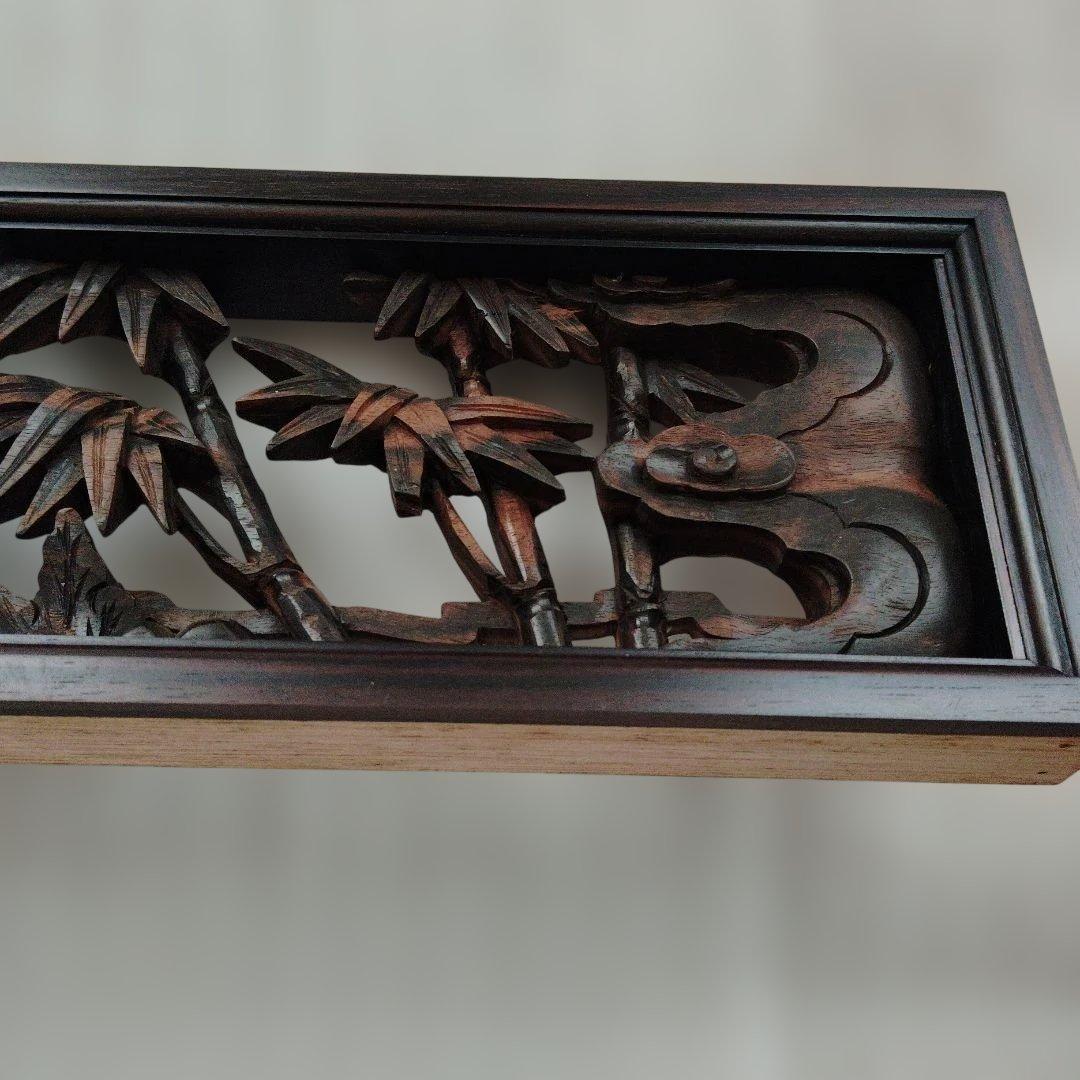 縞黒檀　欄間オープン仕上げ