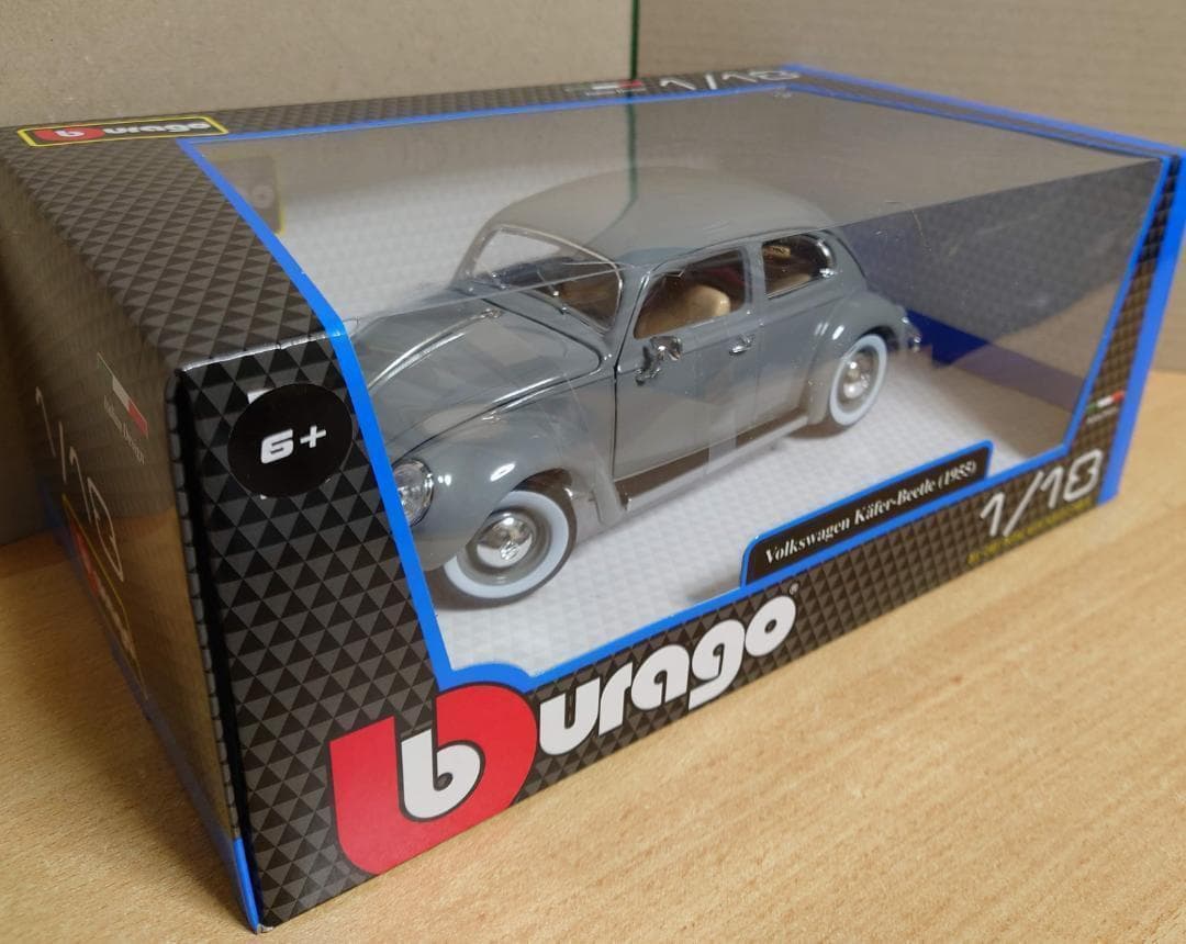 1/18 フォルクスワーゲン ビートル グレー VW BEETLE 1955
