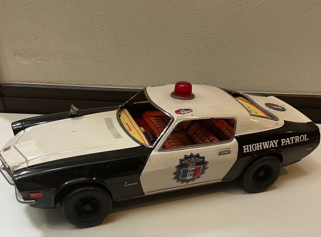 【当時物】野村トーイ ブリキ製 パトカー ハイウェイパトロール カマロ 希少