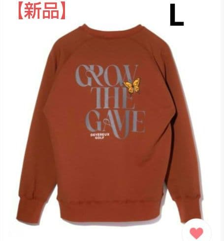 新品【DEVEREUX GOLF】 クルーネック／トレーナー／ブラウン／L