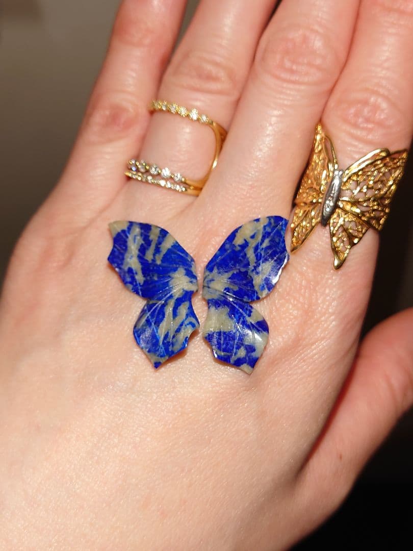 ラピスラズリ　蝶々