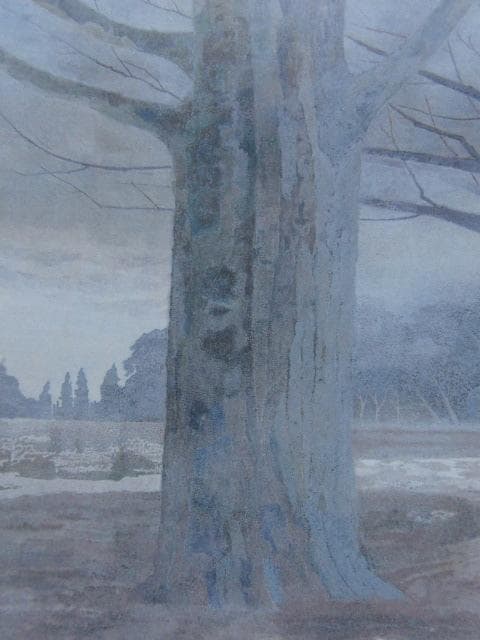 山岸純、【冬から】、希少な額装用画集より、新品額装付