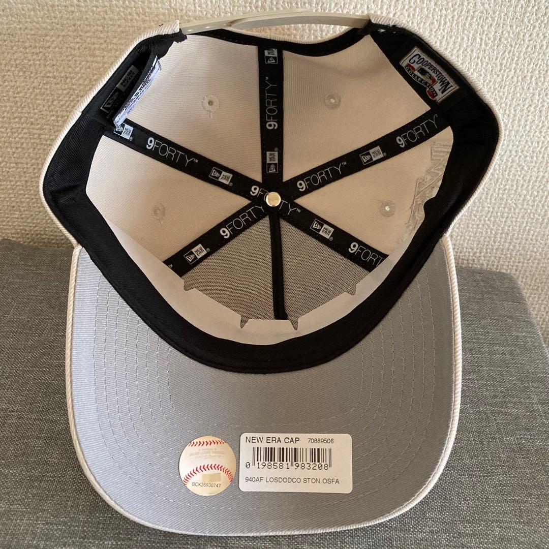 【海外限定】ニューエラ ロサンゼルスドジャース9FORTY Aフレーム ベージュ