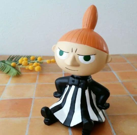 新品　ムーミン　リトルミイ ゆらゆらドール　首振り人形　ストライプ　北欧