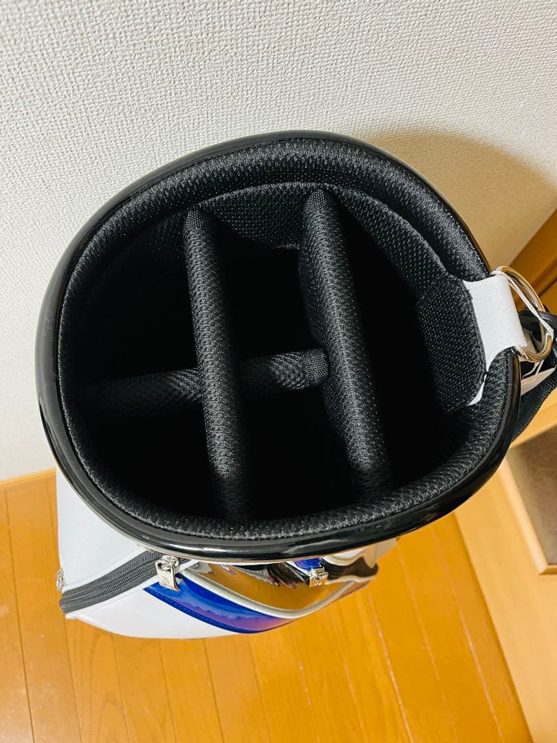 【新品未使用】HONMA(本間ゴルフ)キャディバッグ ホワイト ブルー 9インチ