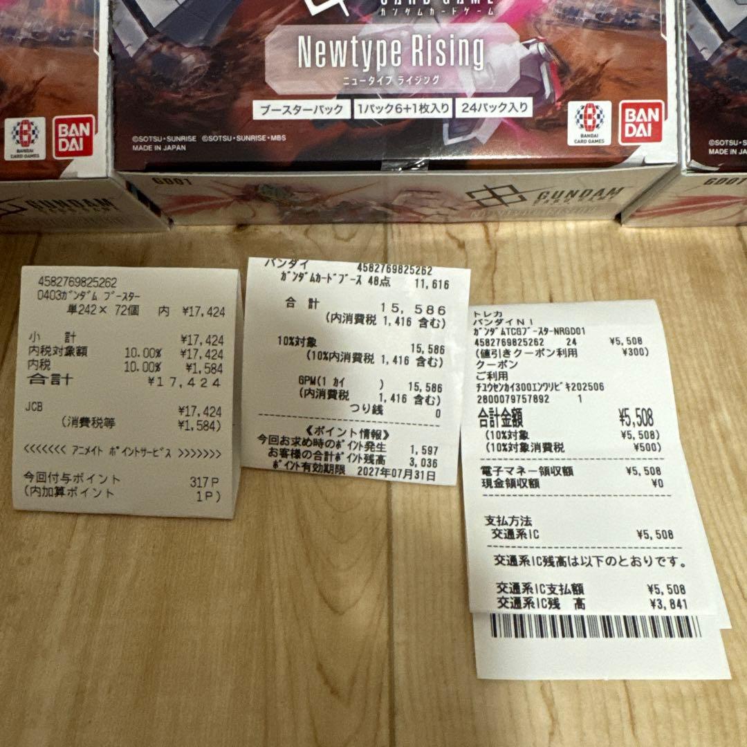 【新品】GUNDAM CARD GAME Newtype Rising 6box