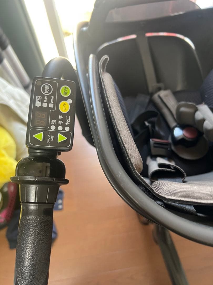 電動アシスト自転車 チャイルドシート付き グレー