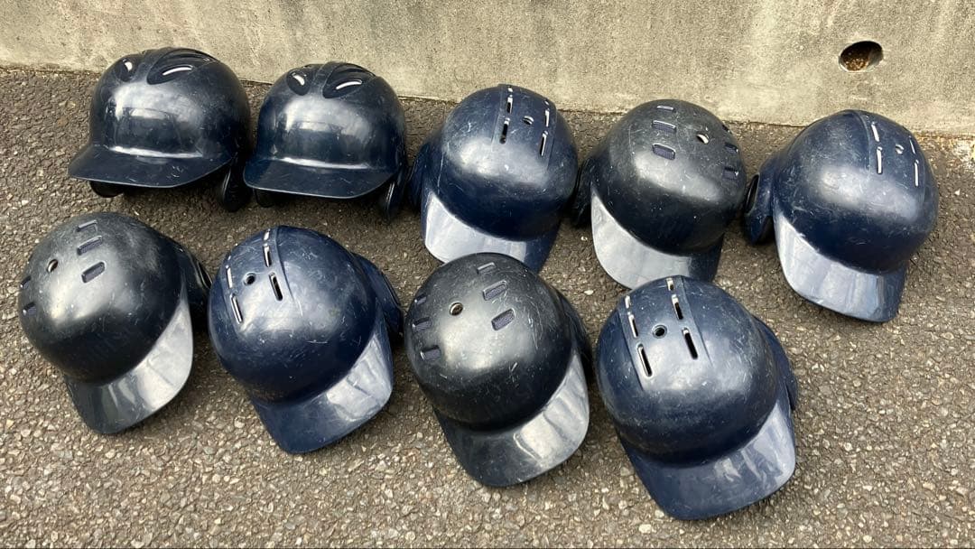 軟式用バッター用ヘルメット 9個セット 収納袋付き