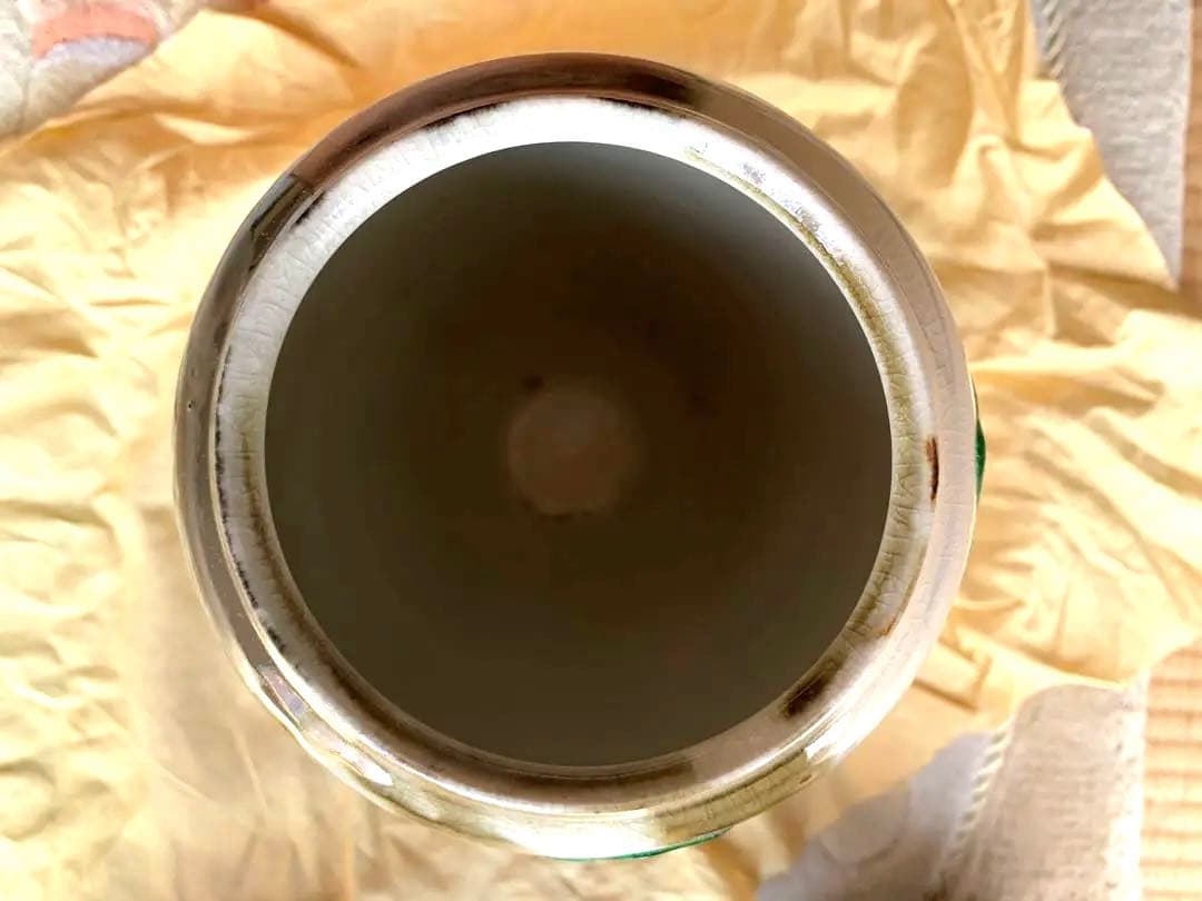 彩木梅文　花瓶　鈴木青々 作