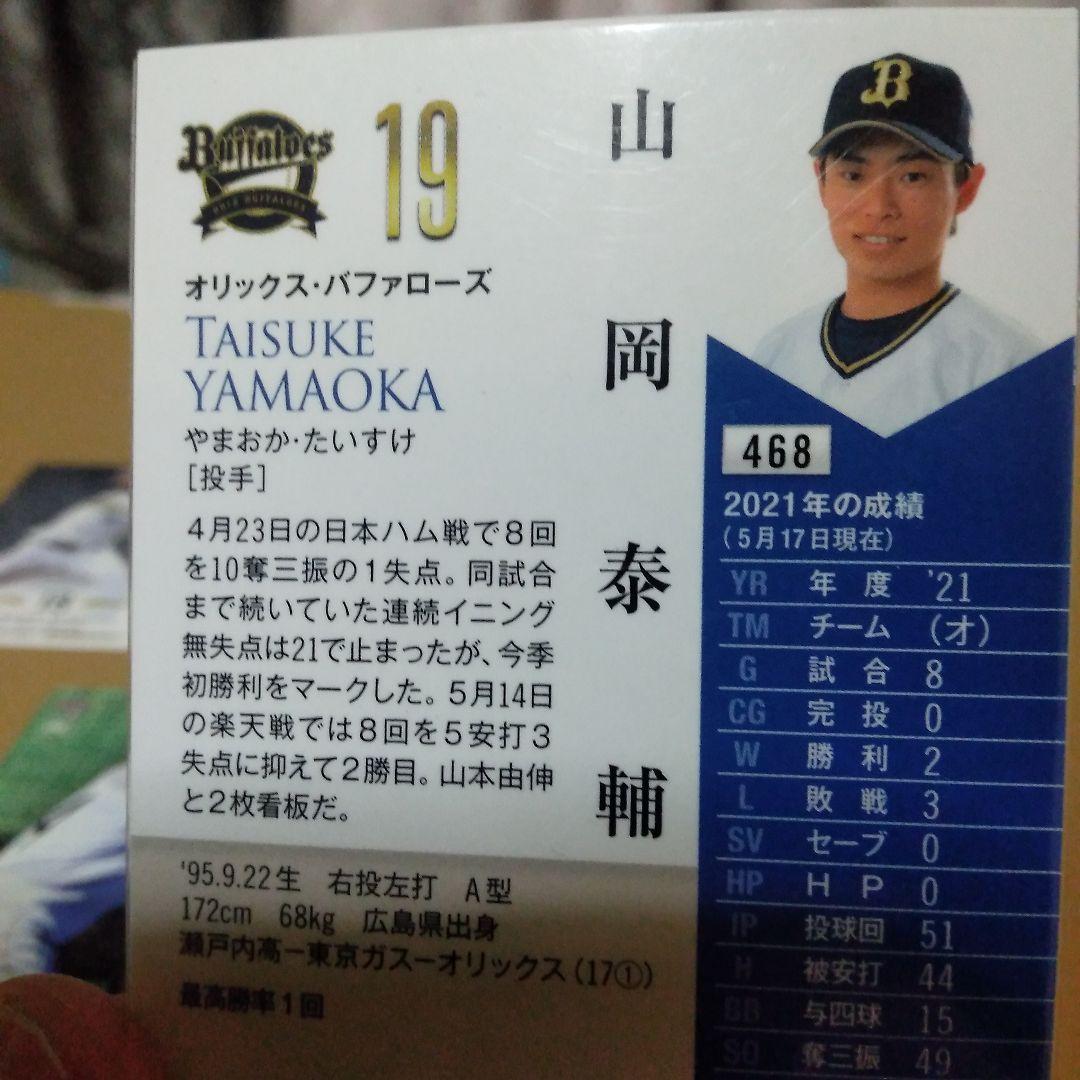 オリックス　山岡泰輔選手　赤泊　25枚限定
