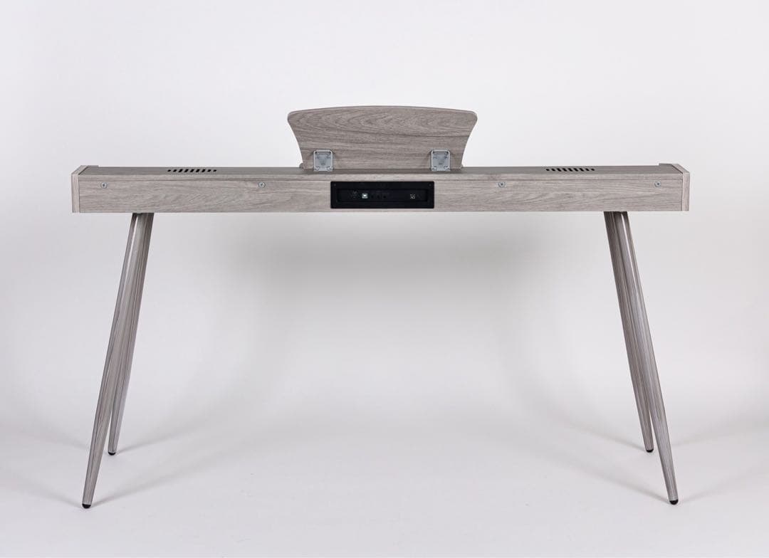 スタンド付き　電子ピアノ88鍵盤　給電タイプ　木目調ボディ　グレー