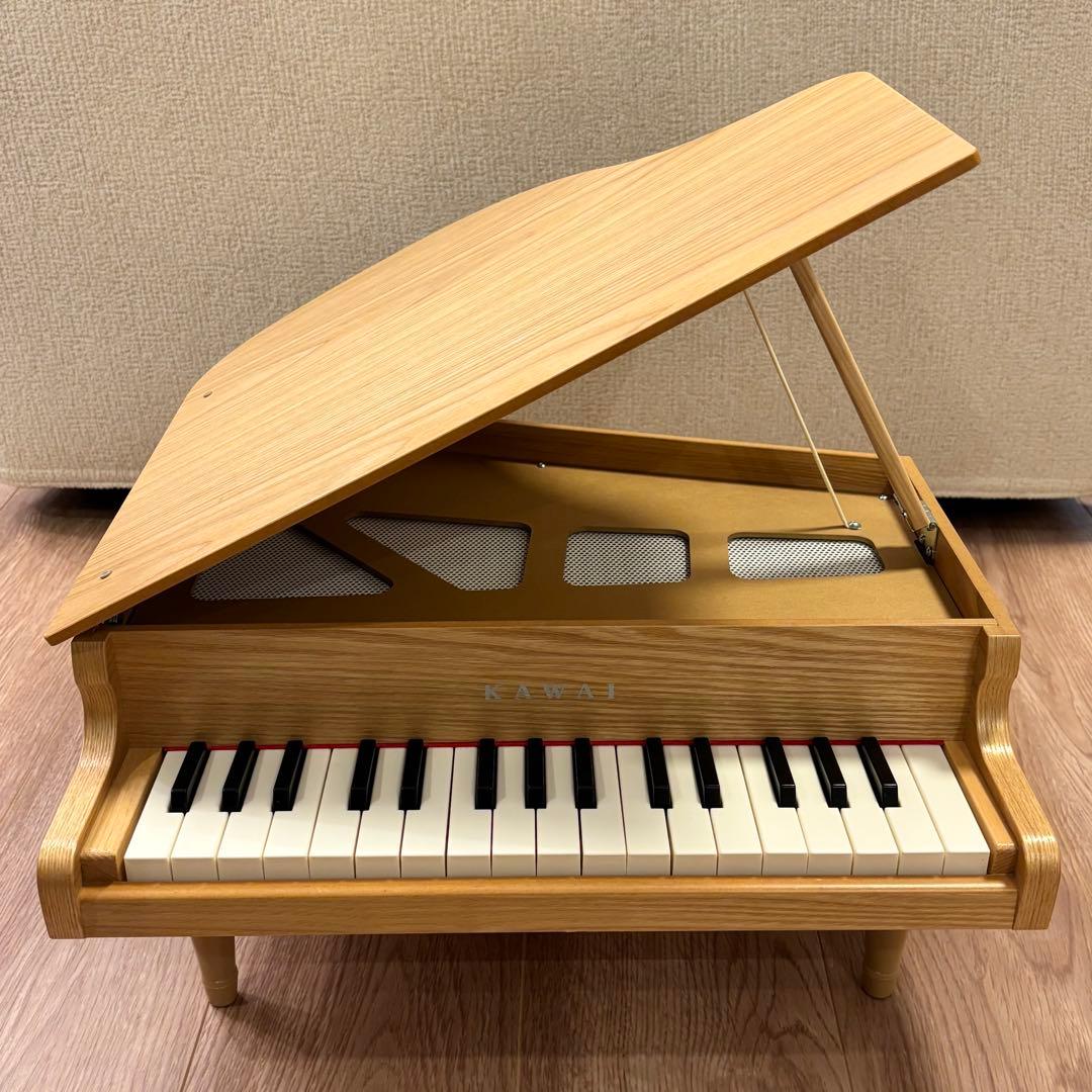 美品 KAWAI カワイ ミニピアノ ナチュラル 1144 32鍵盤 おもちゃ