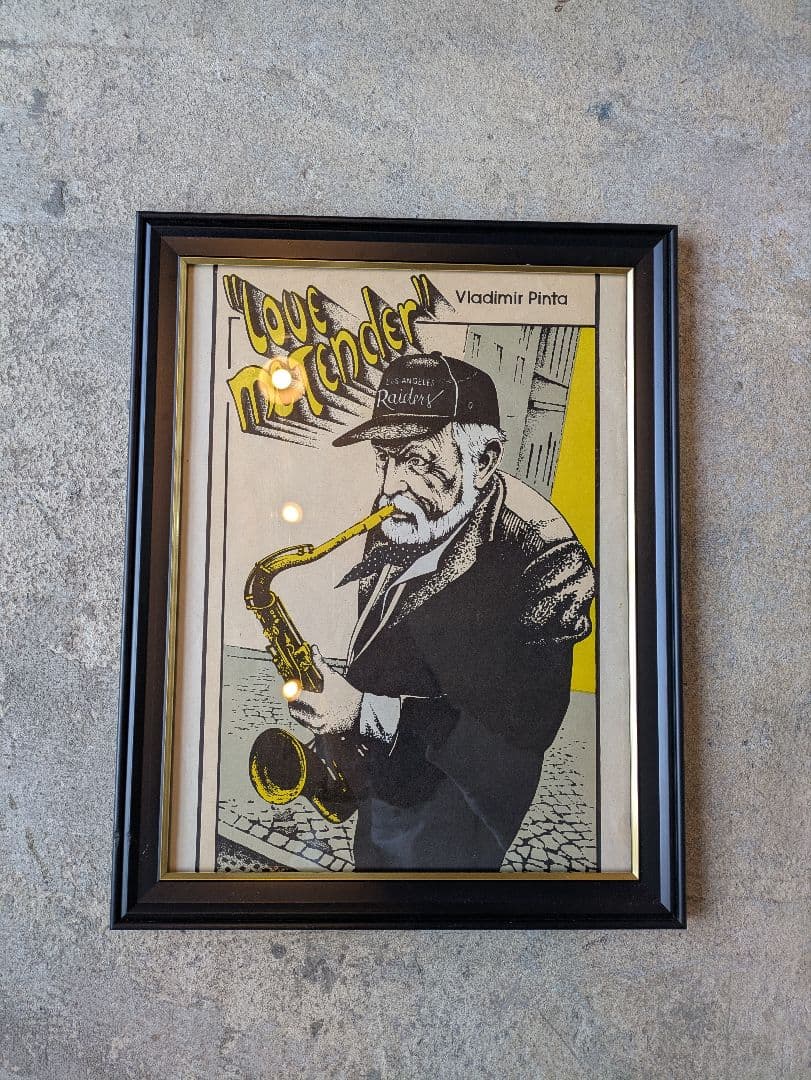 レア ヴィンテージポスター Vladimir Pinta ジャズ JAZZ 額装